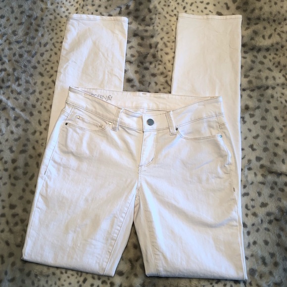Ann Taylor Denim - Ann Taylor Straight White Jeans